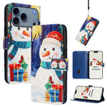 聖誕系列扣環皮革手機殼附手腕帶，適用於 iPhone 17e / 16e、iPhone 17 Pro Max、iPhone 17 Pro、iPhone 17、iPhone Air、iPhone 16 Pro Max、iPhone 16 Pro、iPhone 16 Plus