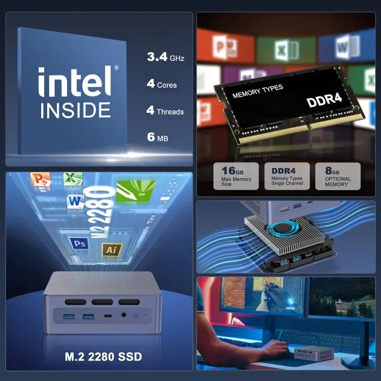 GXMO N9(N95) Windows 11 Intel ADL-N N95 四核心處理器迷你電腦，16GB+512GB