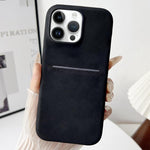 皮膚觸感羊皮卡槽手機殼，適用於 iPhone 12 / 12 Pro、iPhone 12 Pro Max