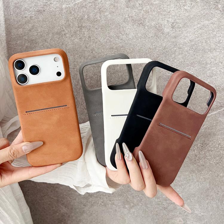 皮膚觸感羊皮卡槽手機殼，適用於 iPhone 12 / 12 Pro、iPhone 12 Pro Max