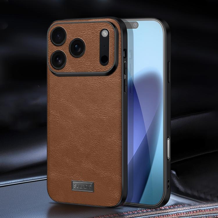 SULADA Shockproof TPU Hybrid Handmade Leather Phone Case, For iPhone 17 Pro Max, For iPhone 17 Pro, For iPhone 17, For iPhone Air