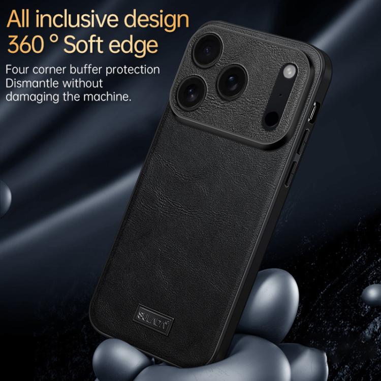 SULADA 防震 TPU 混合手工皮革手機殼，適用於 iPhone 17 Pro Max、iPhone 17 Pro、iPhone 17、iPhone Air