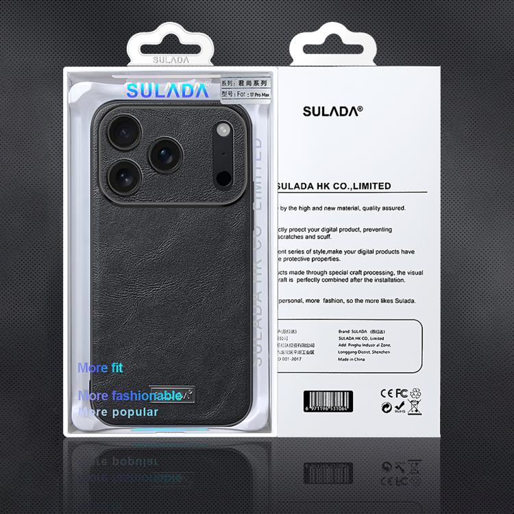 SULADA 防震 TPU 混合手工皮革手機殼，適用於 iPhone 17 Pro Max、iPhone 17 Pro、iPhone 17、iPhone Air
