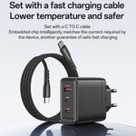 Yesido YC144C 65W 三埠快速充電器，附 1 米 Type-C 線，YC144C