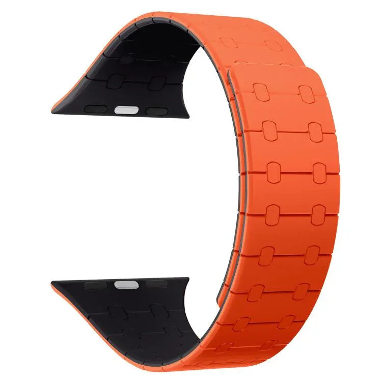 xDfind 對比色磁性矽膠錶帶，適用於 Apple Watch 42 / 44 / 45 / 46 / 49mm，適用於 Apple Watch 38 / 40 / 41 / S10 42mm