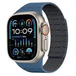 xDfind 對比色磁性矽膠錶帶，適用於 Apple Watch 42 / 44 / 45 / 46 / 49mm，適用於 Apple Watch 38 / 40 / 41 / S10 42mm