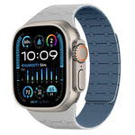 xDfind 對比色磁性矽膠錶帶，適用於 Apple Watch 42 / 44 / 45 / 46 / 49mm，適用於 Apple Watch 38 / 40 / 41 / S10 42mm