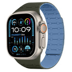 xDfind 對比色磁性矽膠錶帶，適用於 Apple Watch 42 / 44 / 45 / 46 / 49mm，適用於 Apple Watch 38 / 40 / 41 / S10 42mm