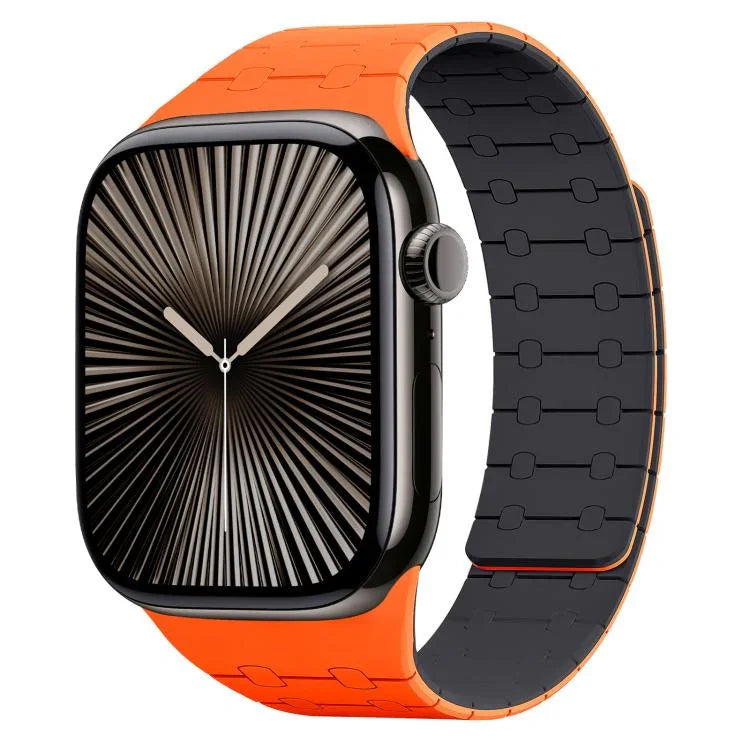 xDfind 對比色磁性矽膠錶帶，適用於 Apple Watch 42 / 44 / 45 / 46 / 49mm，適用於 Apple Watch 38 / 40 / 41 / S10 42mm