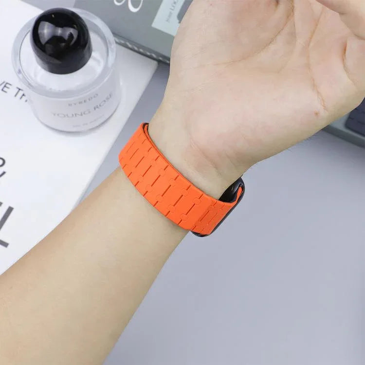 xDfind 對比色磁性矽膠錶帶，適用於 Apple Watch 42 / 44 / 45 / 46 / 49mm，適用於 Apple Watch 38 / 40 / 41 / S10 42mm