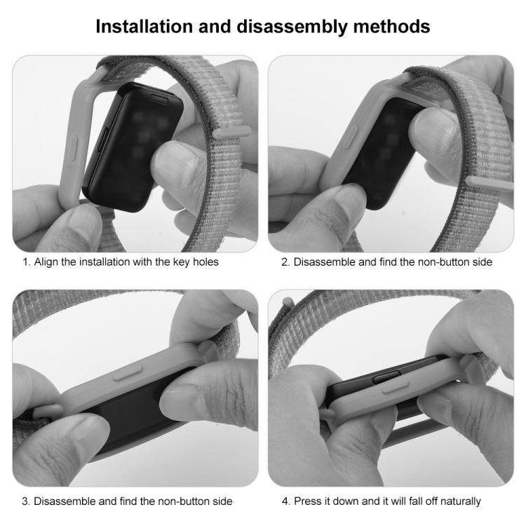 xDfind Watch Frame Integrated Nylon Hook and Loop Fastener Watch Band, For Samsung Galaxy Fit 3
