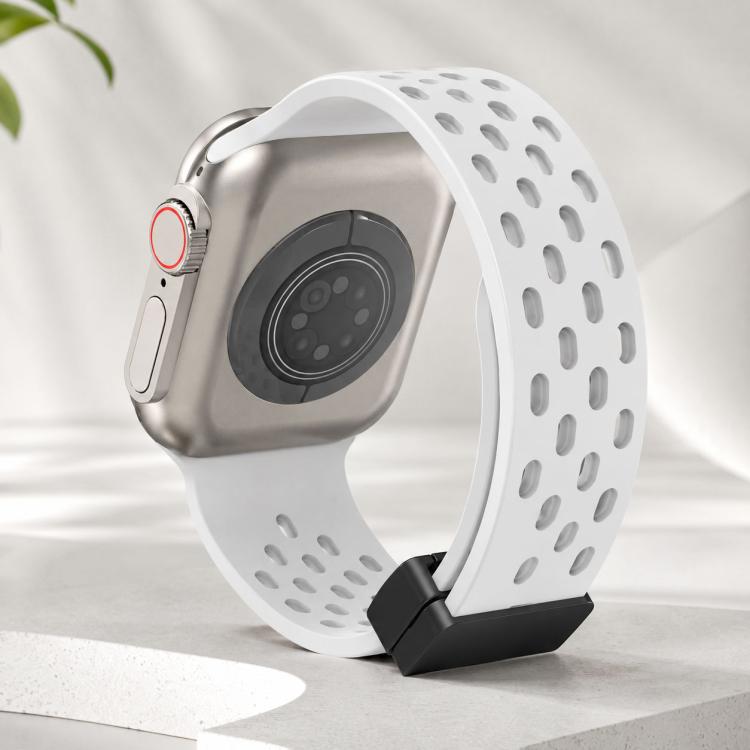 xDfind 磁性扣環矽膠錶帶，適用於 Apple Watch 42 / 44 / 45 / 46 / 49mm，適用於 Apple Watch 38 / 40 / 41 / S10 42mm