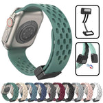 xDfind 磁性扣環矽膠錶帶，適用於 Apple Watch 42 / 44 / 45 / 46 / 49mm，適用於 Apple Watch 38 / 40 / 41 / S10 42mm