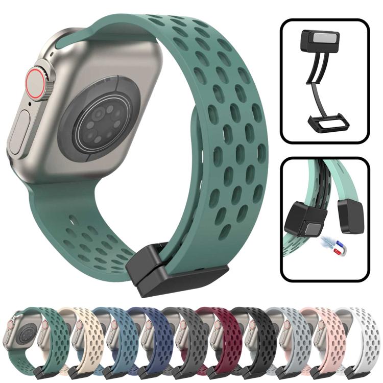 xDfind 磁性扣環矽膠錶帶，適用於 Apple Watch 42 / 44 / 45 / 46 / 49mm，適用於 Apple Watch 38 / 40 / 41 / S10 42mm