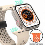 xDfind 磁性扣環矽膠錶帶，適用於 Apple Watch 42 / 44 / 45 / 46 / 49mm，適用於 Apple Watch 38 / 40 / 41 / S10 42mm