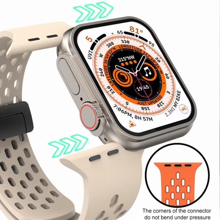 xDfind 磁性扣環矽膠錶帶，適用於 Apple Watch 42 / 44 / 45 / 46 / 49mm，適用於 Apple Watch 38 / 40 / 41 / S10 42mm