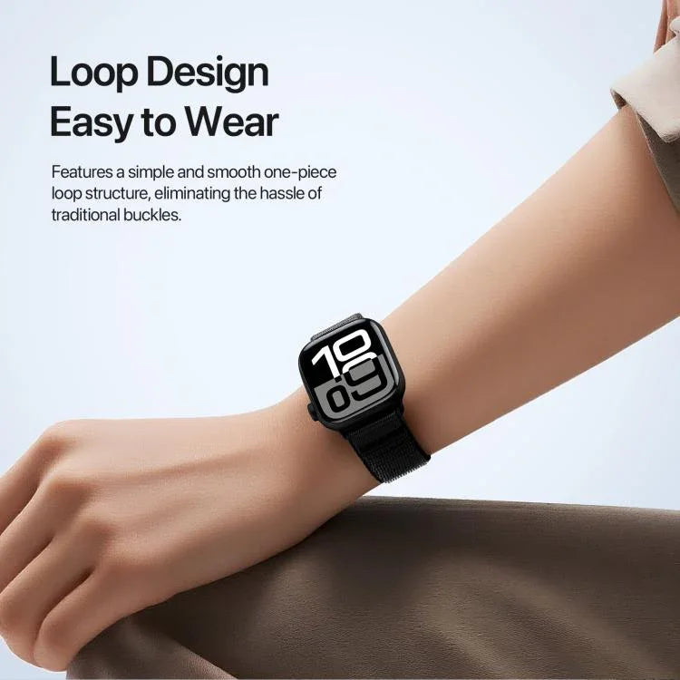 DUX DUCIS YE 系列尼龍編織錶帶，適用於 Apple Watch 46mm / 49mm / 45mm / 44mm，適用於 Apple Watch 42mm / 41mm / 40mm / 38mm