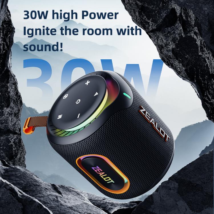 Zealot M1 30W 便攜戶外 IPX6 RGB 立體聲藍牙喇叭
