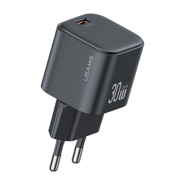 USAMS CC262 30W GaN USB-C / Type-C 埠迷你快速充電器，歐規插頭