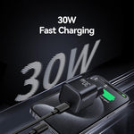 USAMS CC262 30W GaN USB-C / Type-C 埠迷你快速充電器，歐規插頭