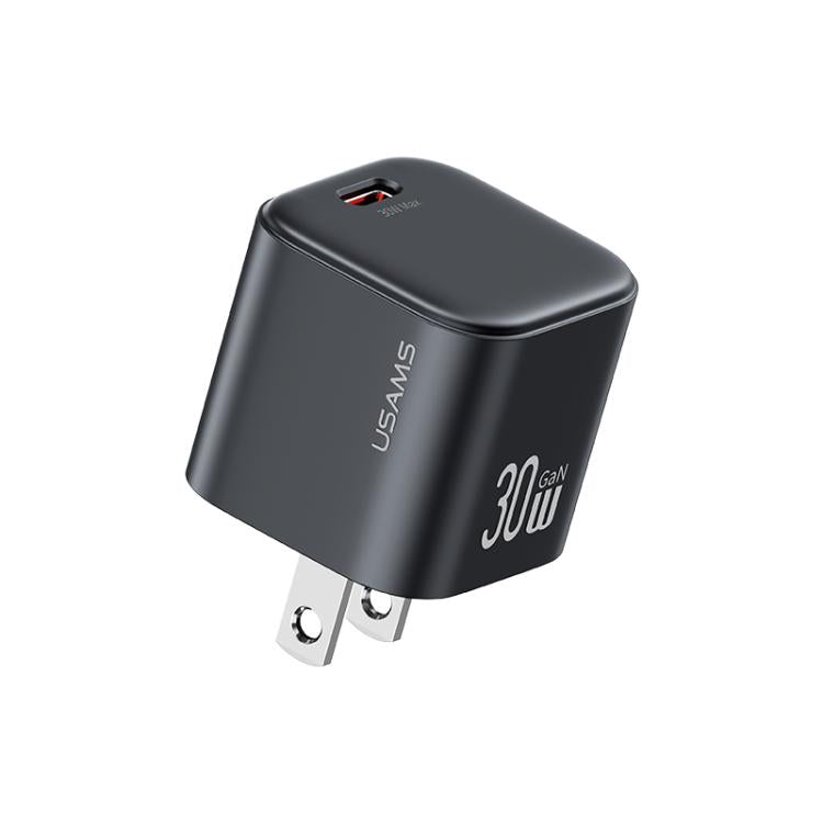 USAMS CC269 30W GaN USB-C / Type-C 埠迷你快速充電器，美規插頭
