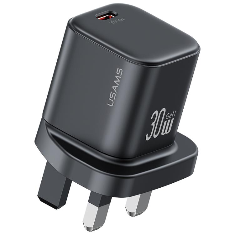 USAMS CC276 30W GaN USB-C / Type-C 埠迷你快速充電器，英規插頭