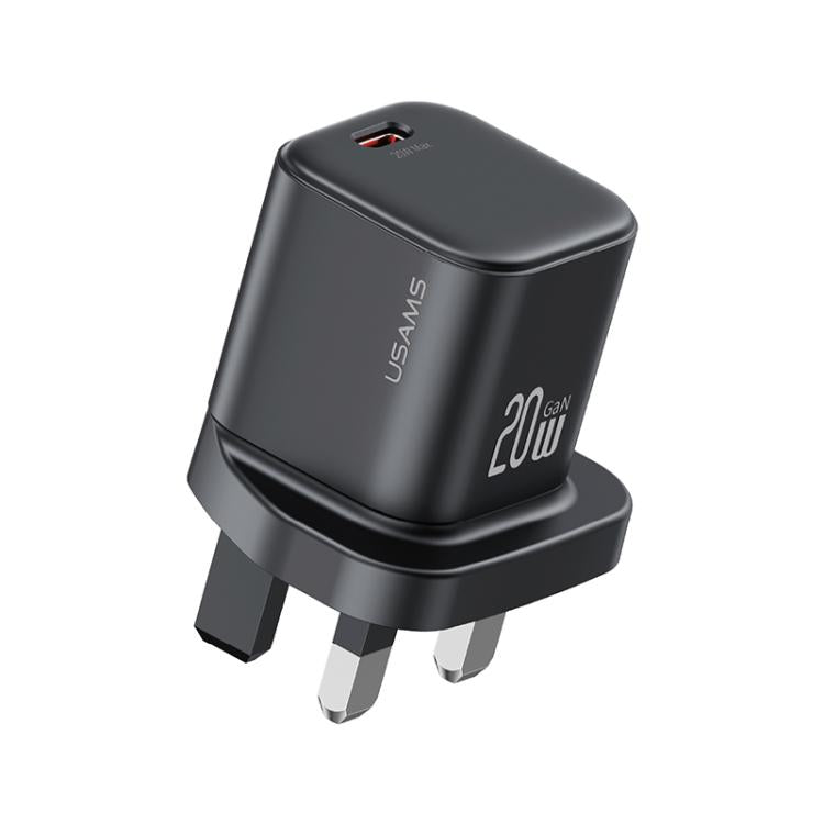 USAMS CC274 20W GaN USB-C / Type-C 埠迷你快速充電器，英規插頭