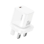 USAMS CC274 20W GaN USB-C / Type-C 埠迷你快速充電器，英規插頭