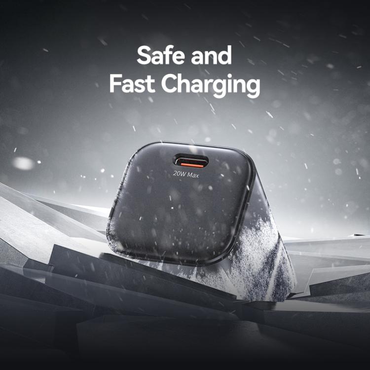 USAMS CC274 20W GaN USB-C / Type-C 埠迷你快速充電器，英規插頭