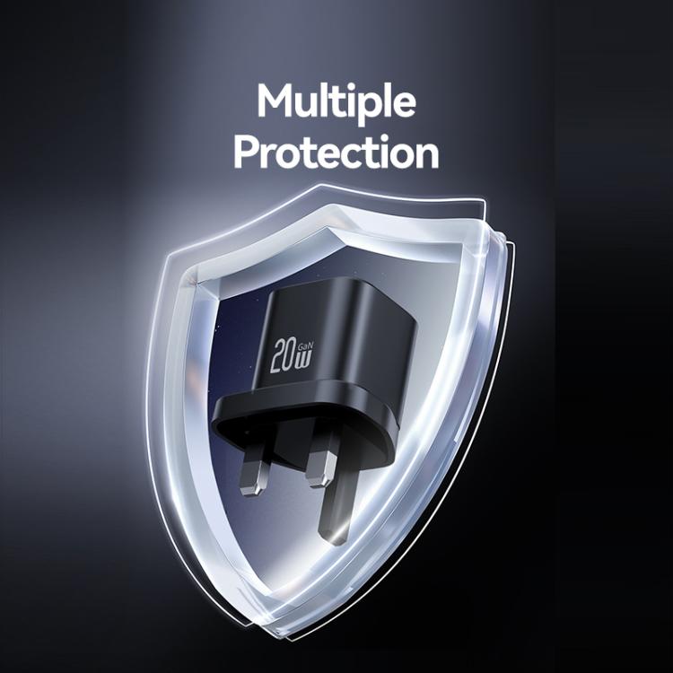 USAMS CC274 20W GaN USB-C / Type-C 埠迷你快速充電器，英規插頭