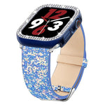 xDfind 閃亮亮片皮革錶帶，適用於 Apple Watch 42 / 44 / 45 / 46 / 49mm，適用於 Apple Watch 38 / 40 / 41 / S10 42mm