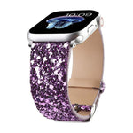 xDfind 閃亮亮片皮革錶帶，適用於 Apple Watch 42 / 44 / 45 / 46 / 49mm，適用於 Apple Watch 38 / 40 / 41 / S10 42mm