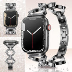 xDfind O 形鑽石金屬錶帶，適用於 Apple Watch 42 / 44 / 45 / 46 / 49mm，適用於 Apple Watch 38 / 40 / 41 / S10 42mm