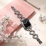 xDfind O 形鑽石金屬錶帶，適用於 Apple Watch 42 / 44 / 45 / 46 / 49mm，適用於 Apple Watch 38 / 40 / 41 / S10 42mm