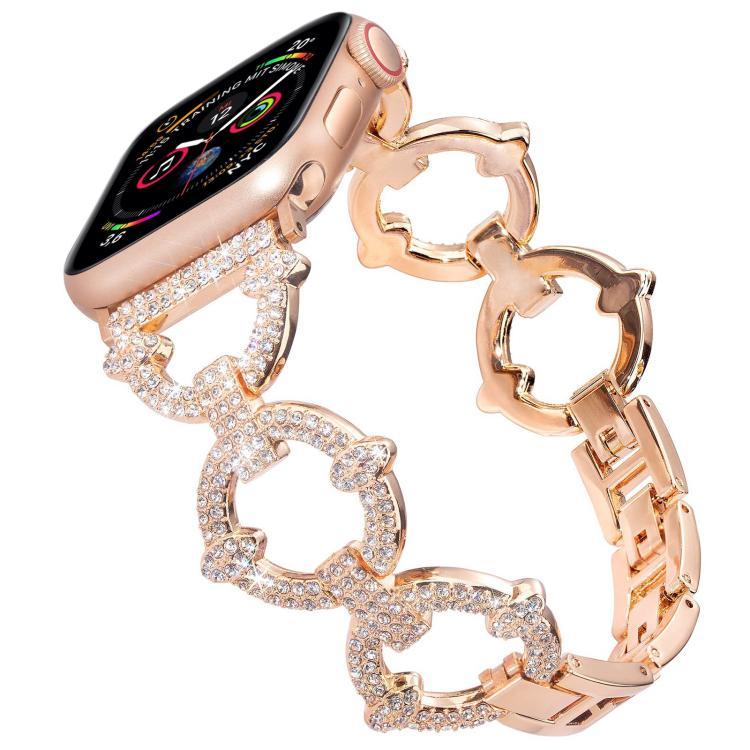 xDfind O 形鑽石金屬錶帶，適用於 Apple Watch 42 / 44 / 45 / 46 / 49mm，適用於 Apple Watch 38 / 40 / 41 / S10 42mm