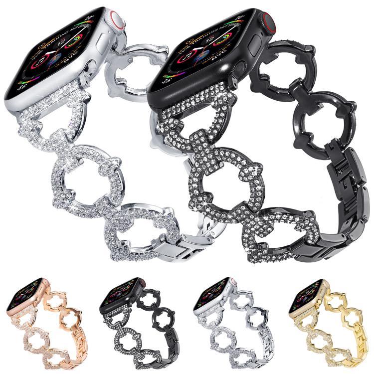 xDfind O 形鑽石金屬錶帶，適用於 Apple Watch 42 / 44 / 45 / 46 / 49mm，適用於 Apple Watch 38 / 40 / 41 / S10 42mm