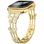 xDfind 蝴蝶形鑽石金屬錶帶，適用於 Apple Watch 42 / 44 / 45 / 46 / 49mm，適用於 Apple Watch 38 / 40 / 41 / S10 42mm