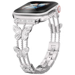 xDfind 蝴蝶形鑽石金屬錶帶，適用於 Apple Watch 42 / 44 / 45 / 46 / 49mm，適用於 Apple Watch 38 / 40 / 41 / S10 42mm