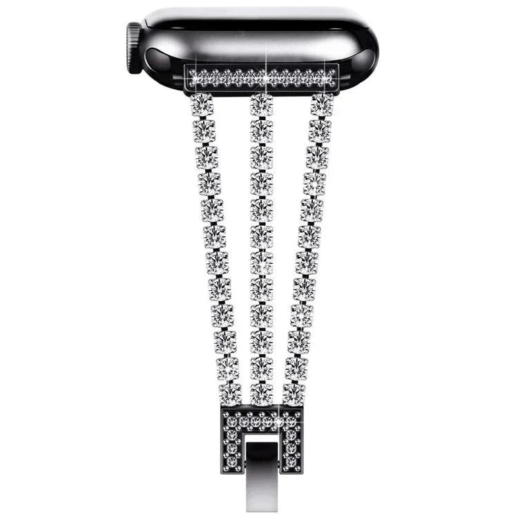 xDfind 三鑽石金屬錶帶，適用於 Apple Watch 42 / 44 / 45 / 46 / 49mm，適用於 Apple Watch 38 / 40 / 41 / S10 42mm