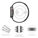xDfind 三鑽石金屬錶帶，適用於 Apple Watch 42 / 44 / 45 / 46 / 49mm，適用於 Apple Watch 38 / 40 / 41 / S10 42mm