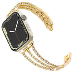 xDfind 三鑽石金屬錶帶，適用於 Apple Watch 42 / 44 / 45 / 46 / 49mm，適用於 Apple Watch 38 / 40 / 41 / S10 42mm