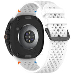 xDfind 合金黑色扣環蜂巢透氣矽膠錶帶，適用於 Samsung Galaxy Watch8 / Watch8 Classic