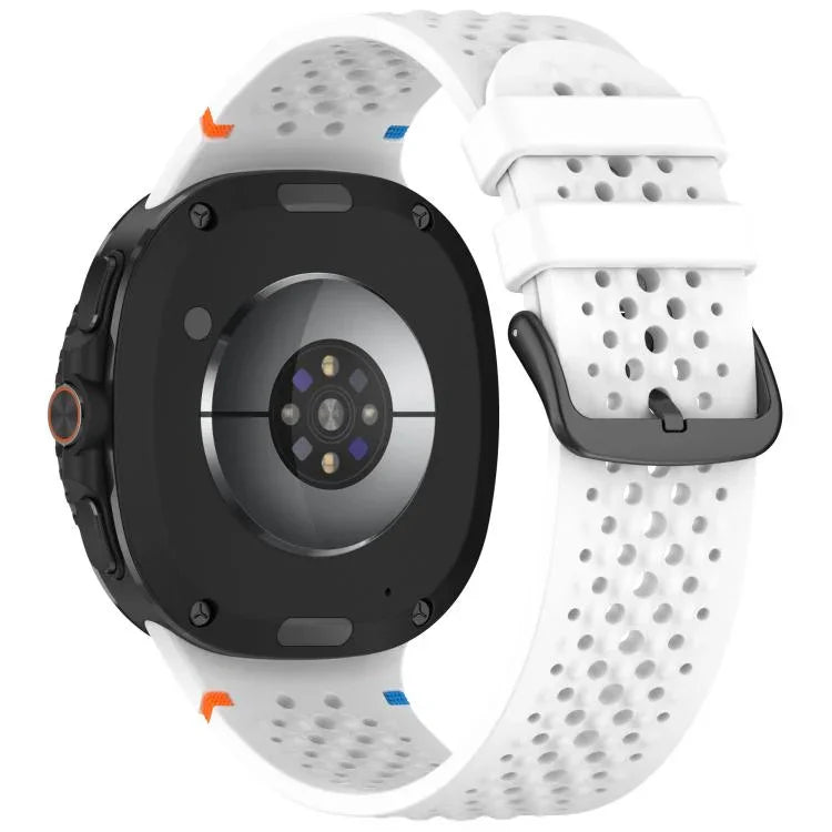 xDfind 合金黑色扣環蜂巢透氣矽膠錶帶，適用於 Samsung Galaxy Watch8 / Watch8 Classic
