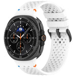 xDfind 合金黑色扣環蜂巢透氣矽膠錶帶，適用於 Samsung Galaxy Watch8 / Watch8 Classic