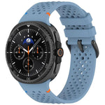 xDfind 合金黑色扣環蜂巢透氣矽膠錶帶，適用於 Samsung Galaxy Watch8 / Watch8 Classic