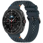 xDfind 合金黑色扣環蜂巢透氣矽膠錶帶，適用於 Samsung Galaxy Watch8 / Watch8 Classic
