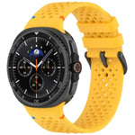 xDfind 合金黑色扣環蜂巢透氣矽膠錶帶，適用於 Samsung Galaxy Watch8 / Watch8 Classic