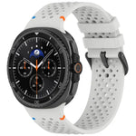 xDfind 合金黑色扣環蜂巢透氣矽膠錶帶，適用於 Samsung Galaxy Watch8 / Watch8 Classic