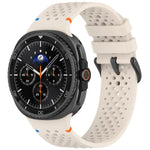 xDfind 合金黑色扣環蜂巢透氣矽膠錶帶，適用於 Samsung Galaxy Watch8 / Watch8 Classic