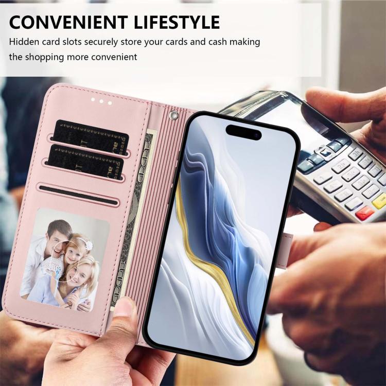 Embossed Heart Cat Leather Phone Case with Hand Strap, For iPhone XR, For iPhone XS Max, For iPhone 7 Plus / 8 Plus